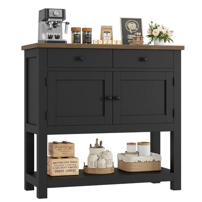 2-Door Cabinet, Console Table, Storage Shelf, Coffee Bar
