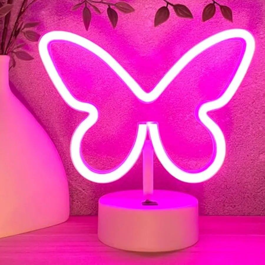 Butterfly Neon Sign Led Lights, Colorful Lamp, USB/Battery