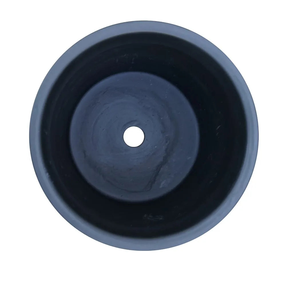 Round Black Ceramic Plant Pot for Indoor Outdoor Plants