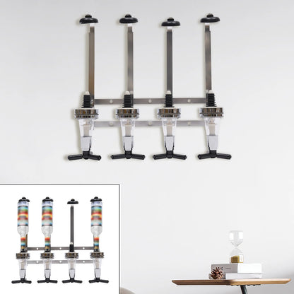 4 Bottle Wall Mounted Alcohol Liquor Cocktail Beer Butler