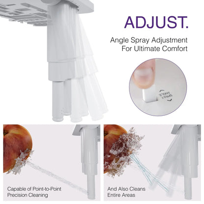 Adjustable Non-Electric Bidet, Ultra-Slim Dual Nozzle (Feminine/Rear Wash)