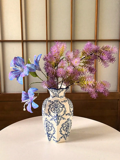 1 Pc Blue & White Porcelain Retro Chinese Vase