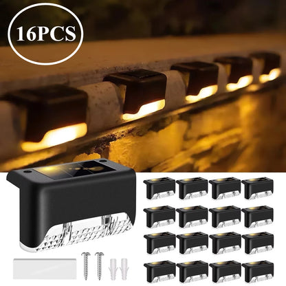 16 Waterproof LED Outdoor Solar Deck Lights
