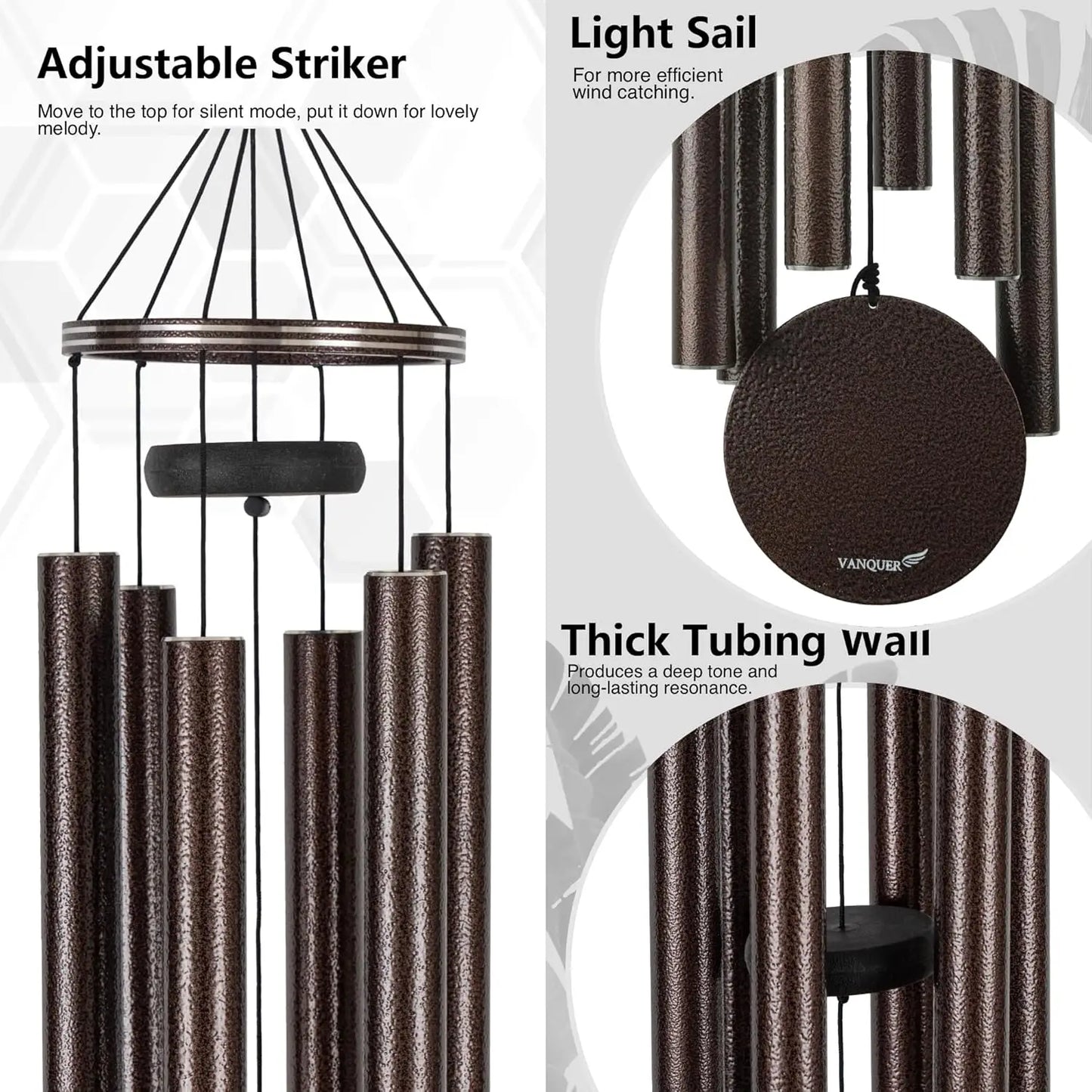 Bronze 48'' Deep Tone Wind Chimes