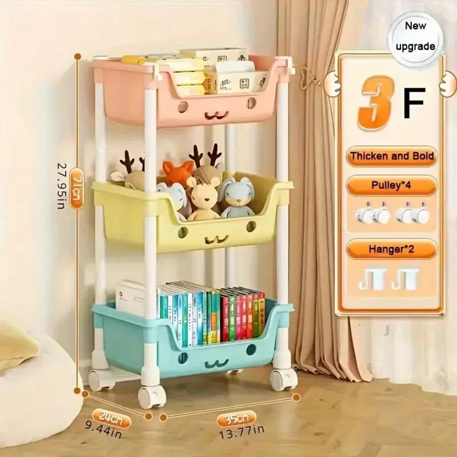 3/5-Layer Multifunctional Storage Rack w/Rolling Wheels