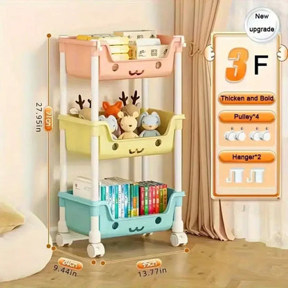 3/5-Layer Multifunctional Storage Rack w/Rolling Wheels