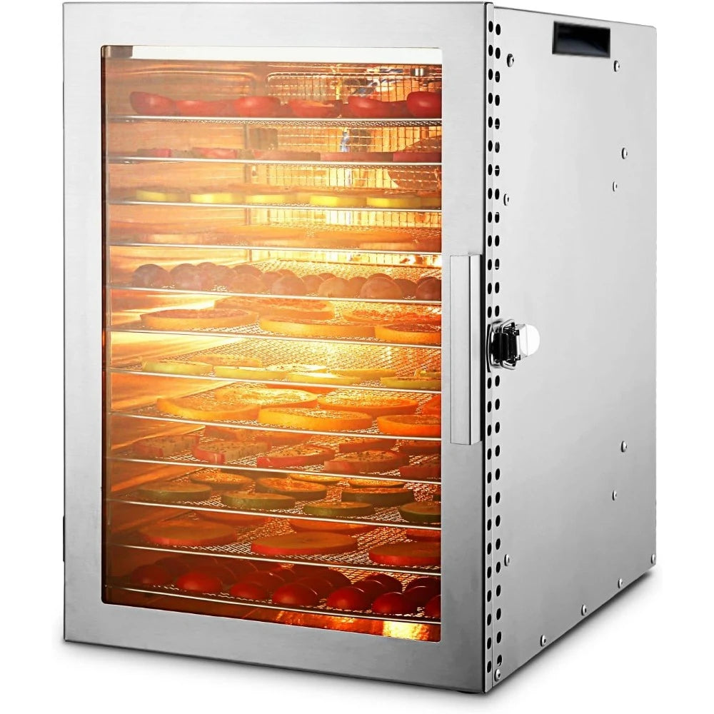 10.9ft² Food Dehydrator Machine, 12 Stainless Steel Trays