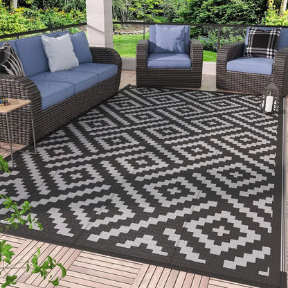 Outdoor Rug for Patio, 6x9 Waterproof Mat