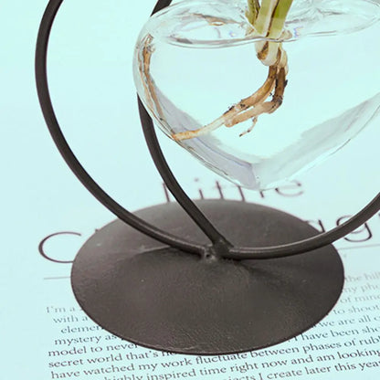 Simple Cat Hydroponic Flower Arrangement Vase, Love Heart Shape Pot