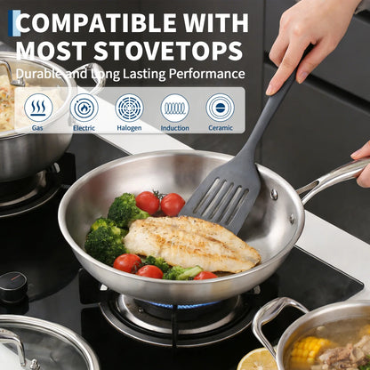 11pc 3 Ply Stainless Steel Cookware Set with Lids