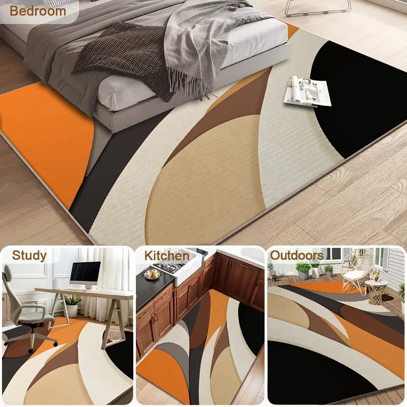 Anti-Slip Modern Minimalist Abstract Geometric Large Area Rug