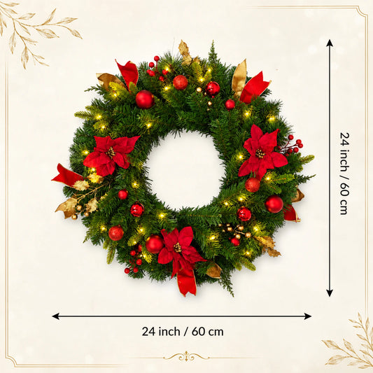 Lighted Christmas Wreath