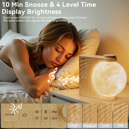 Moon Lamp Night Light Sunrise Alarm Clock