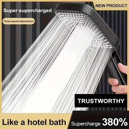 Large High-Quality Water Saving Shower Head, Adjustable 3 Modes