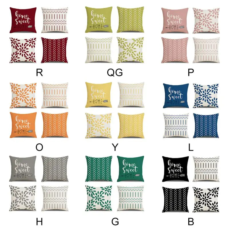 4pc, 18"x18" Decorative Throw Pillow Covers