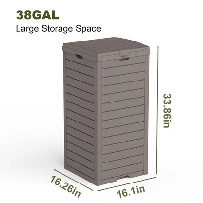 38 Gallon Trash Bin, Waterproof, UV-Resistant ,Lockable Lid