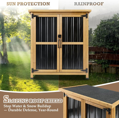 32"x39" Outdoor Storage Shed, Garden Storage Cabinet