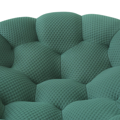 78'' Modern Curved Boneless Sofa, Comfy 3D Knitted Fabric Loveseat