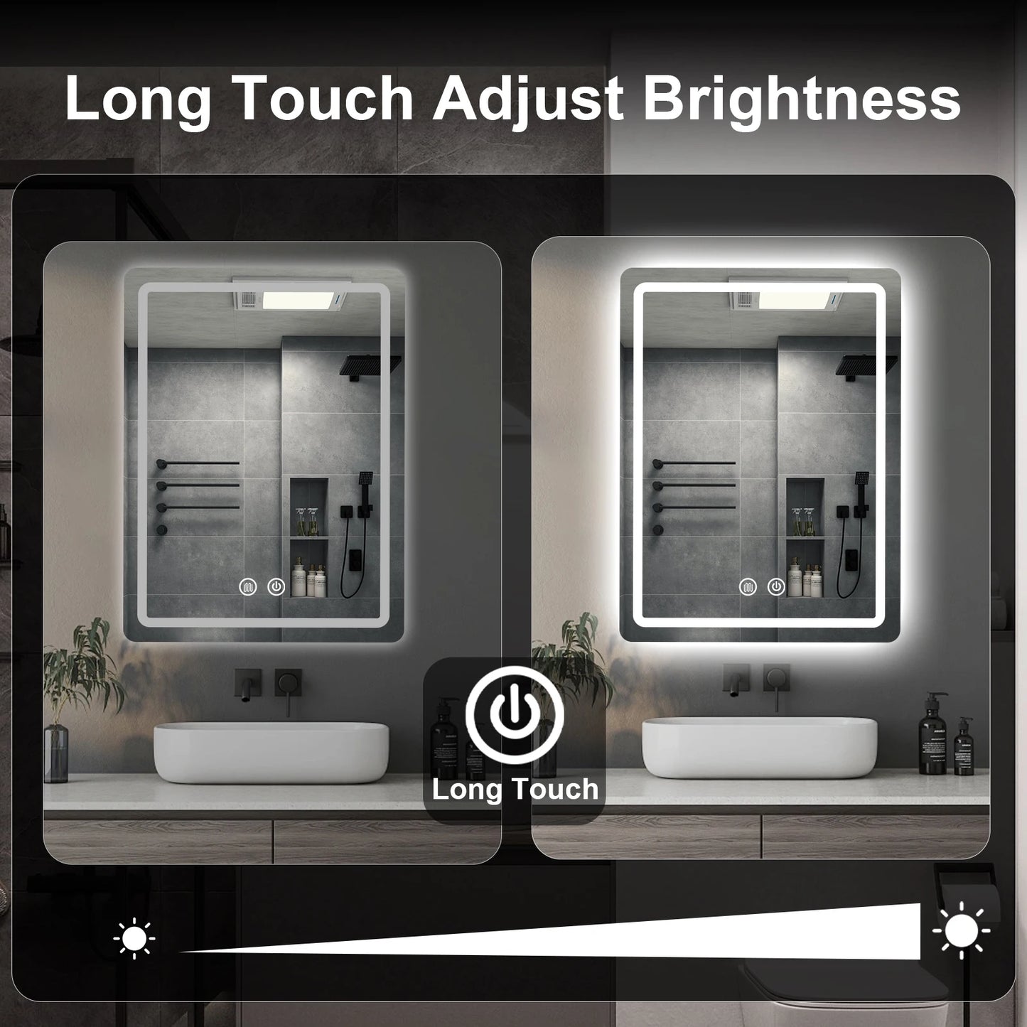 20"x28" Fogless LED Bathroom Vanity Mirror with Backlit Lights