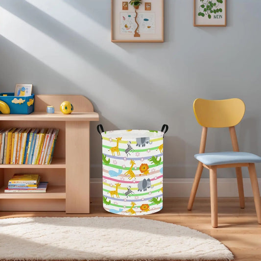 Colorful Animals Baby Laundry Hamper & Kid Laundry Basket