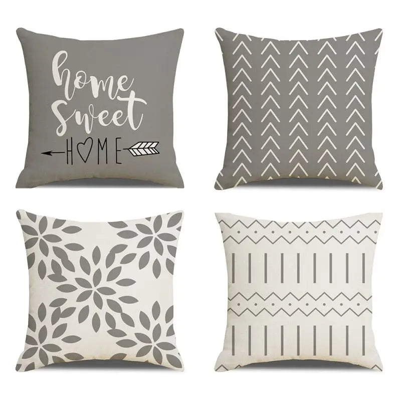 4pc, 18"x18" Decorative Throw Pillow Covers