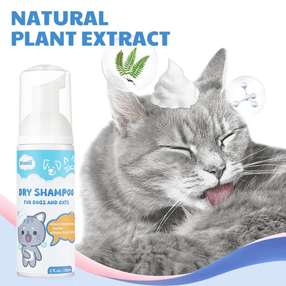 Pet Shower Gel Shampoo, Dry Cleaning Foam Without Rinse