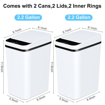 12L Motion Sensor Trash Bins 2 Pack