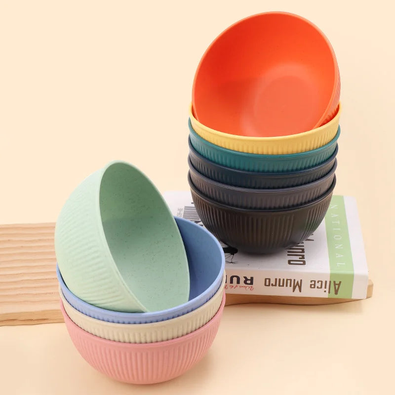 8pcs high-value anti-fall plastic bowls