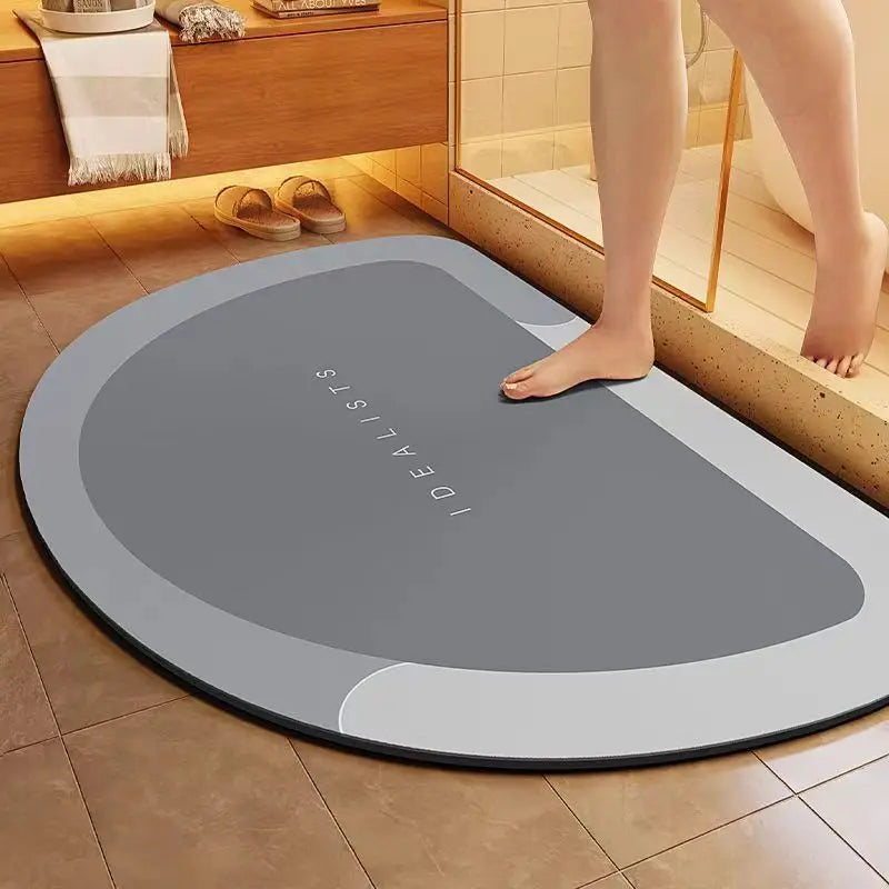 1pc New Type Diatom Mud Bathroom Mat - Quick-Drying,