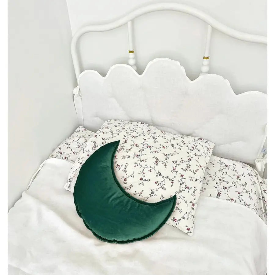 Shaped Throw Pillow Star Couch Cushion Decorative Pillows Fluffy Velvet Stars Home Decor Plush for Bedroom Moon, Dark Green