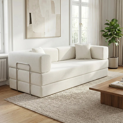 4:1 Queen Size Boneless Loveseat, Futon Sofa Bed 79"