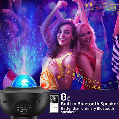 Galaxy Night Light Projector w/Ocean Wave Music Speaker