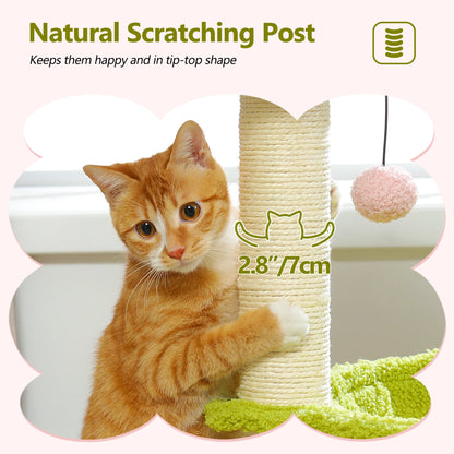 Flower Cat Tree, Hammock, Sisal Scratching Post
