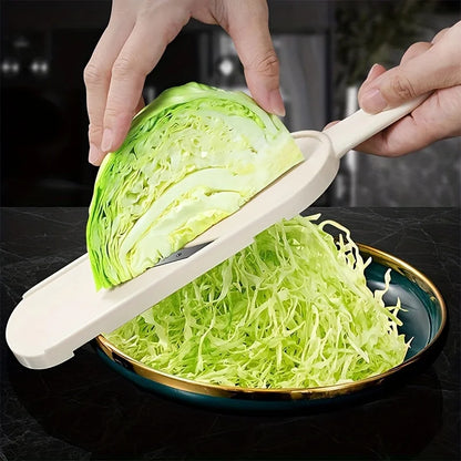 Plastic Vegetable Slicer, Cabbage Shredder w/Stainless Steel Blade