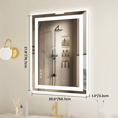 36"x 24", Bathroom Vanity Mirror, Memory Function, Front and Backlit