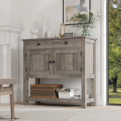 2-Door Cabinet, Console Table, Storage Shelf, Coffee Bar