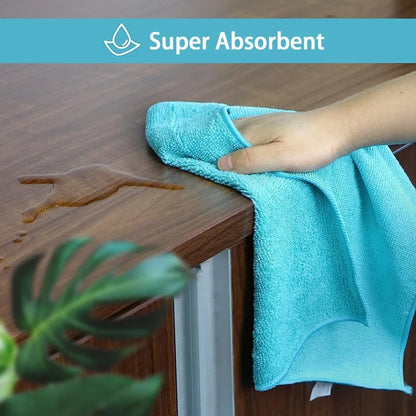 12 Pack Microfiber Cleaning Cloth 210GSM Ultra Soft High-Density Towels