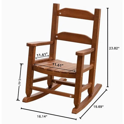 Kid's Comfy Wooden Rocking Chair