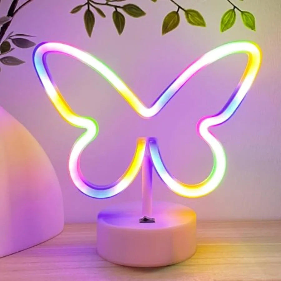 Butterfly Neon Sign Led Lights, Colorful Lamp, USB/Battery
