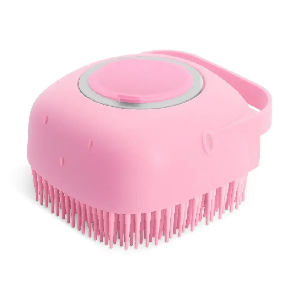 Pet Grooming Scrubber Brus for Bathing Short Hair, Soft Silicone Rubber