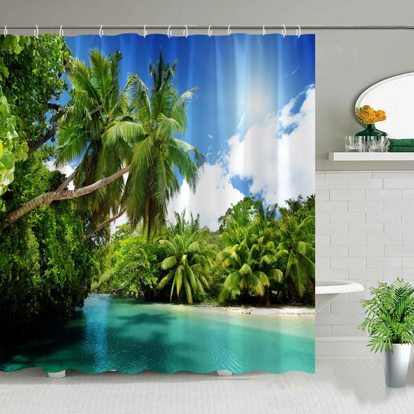 Hawaii Landscape Outdoor Shower Curtain I