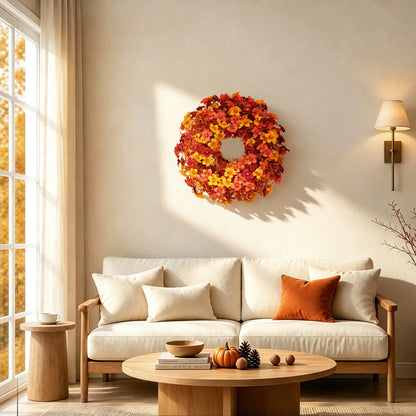 22 Inch Autumn Front Door Wreath