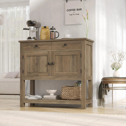 2-Door Cabinet, Console Table, Storage Shelf, Coffee Bar