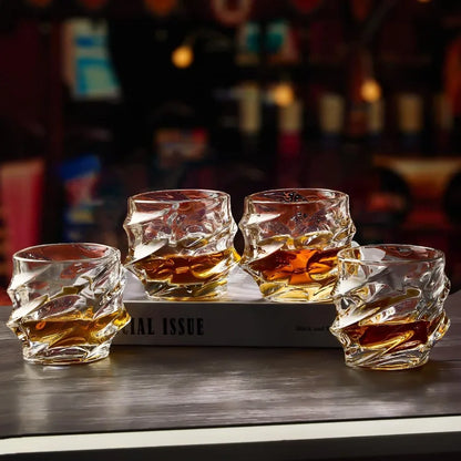 12 oz Crystal Whiskey Glasses, Set of 4