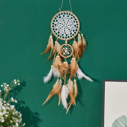 5pc Dream Catcher, Handcrafted Moon Dream Chaser, Bohemian Moon and Sun
