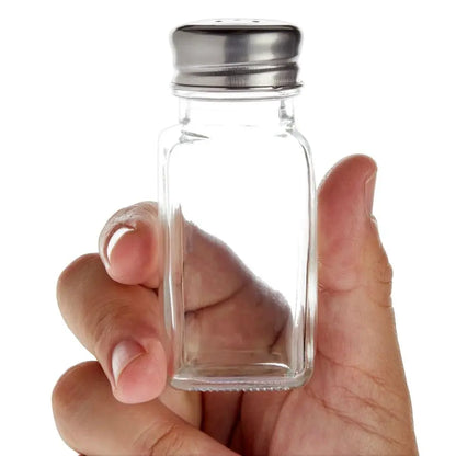 24 Pack Glass Salt and Pepper Shakers Bulk Set, 2oz