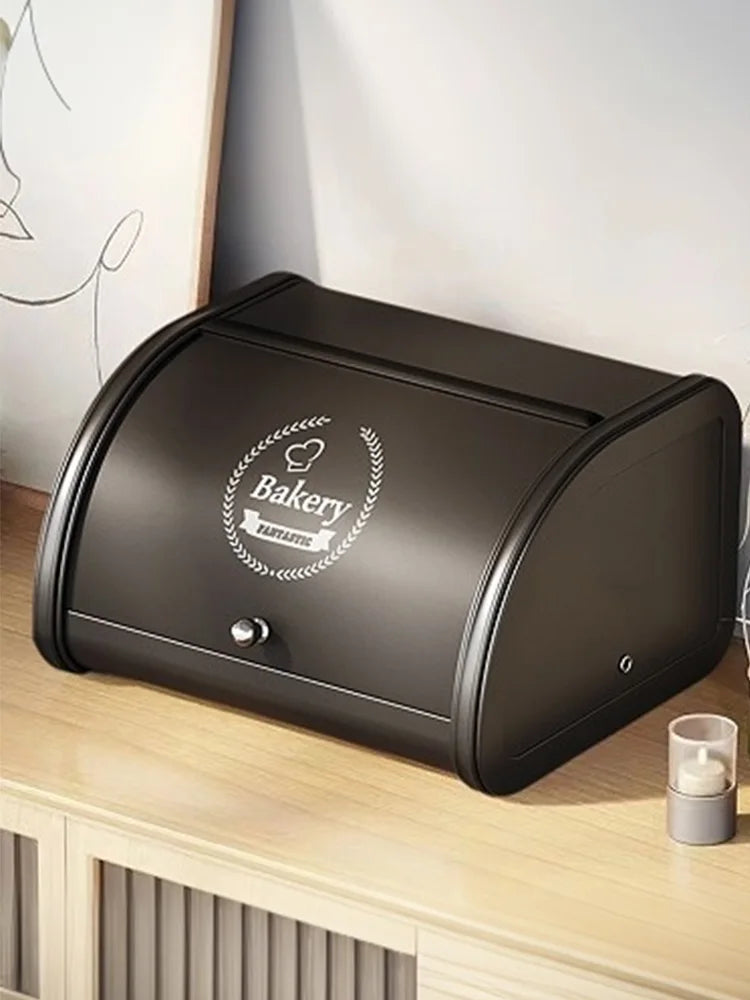 Large Bread Bin Container with Roll-up Lid