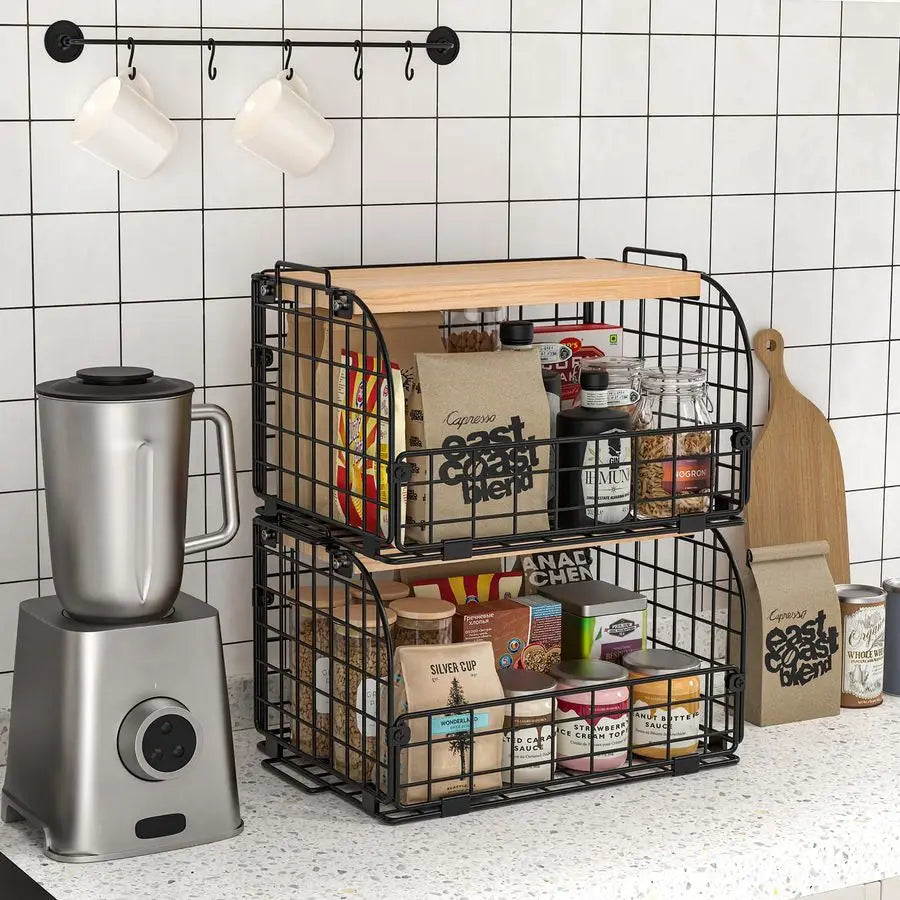 Stackable Pantry Organizer and Storage for Produce