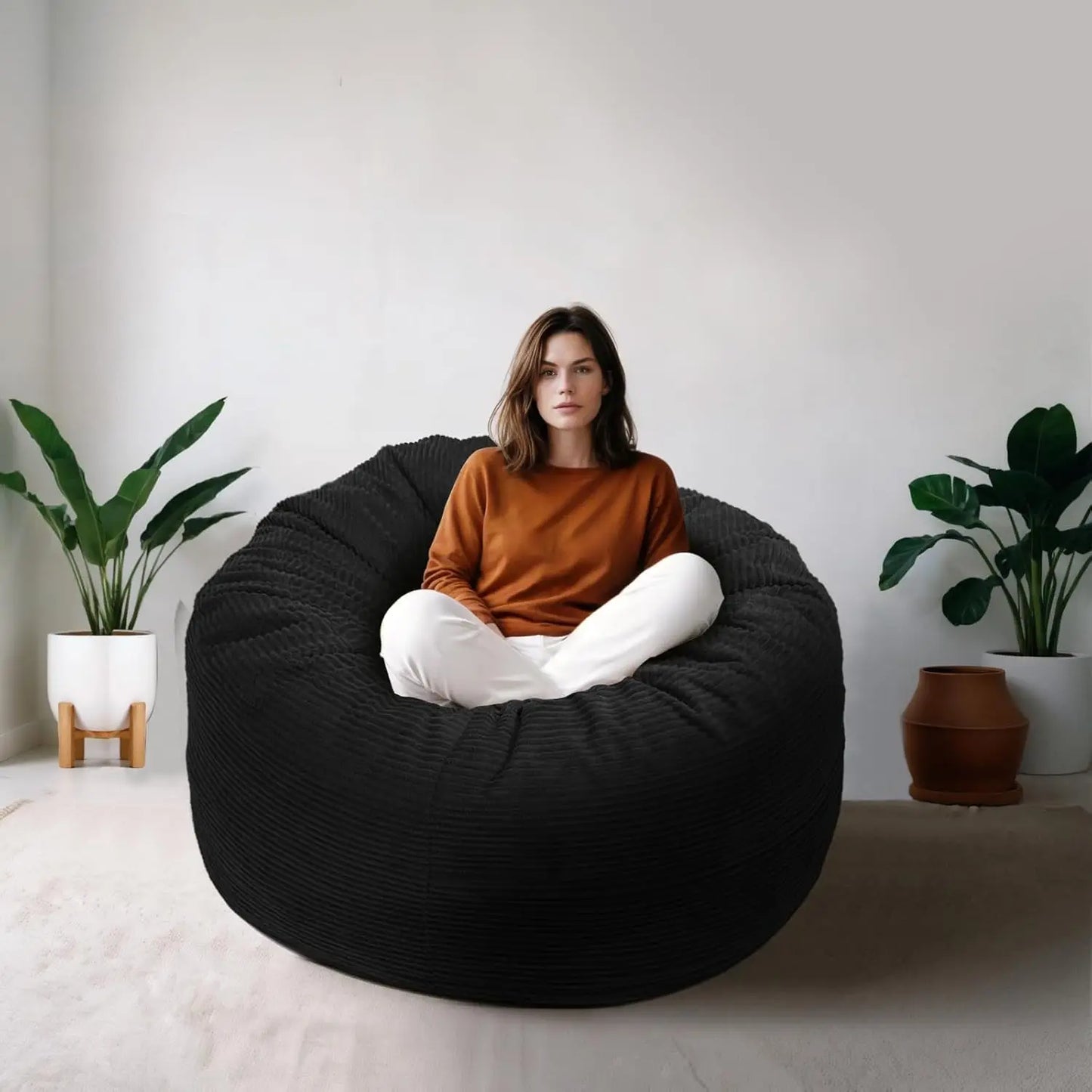 3ft Memory Foam Bean Bag Sofa w/Removable Cover