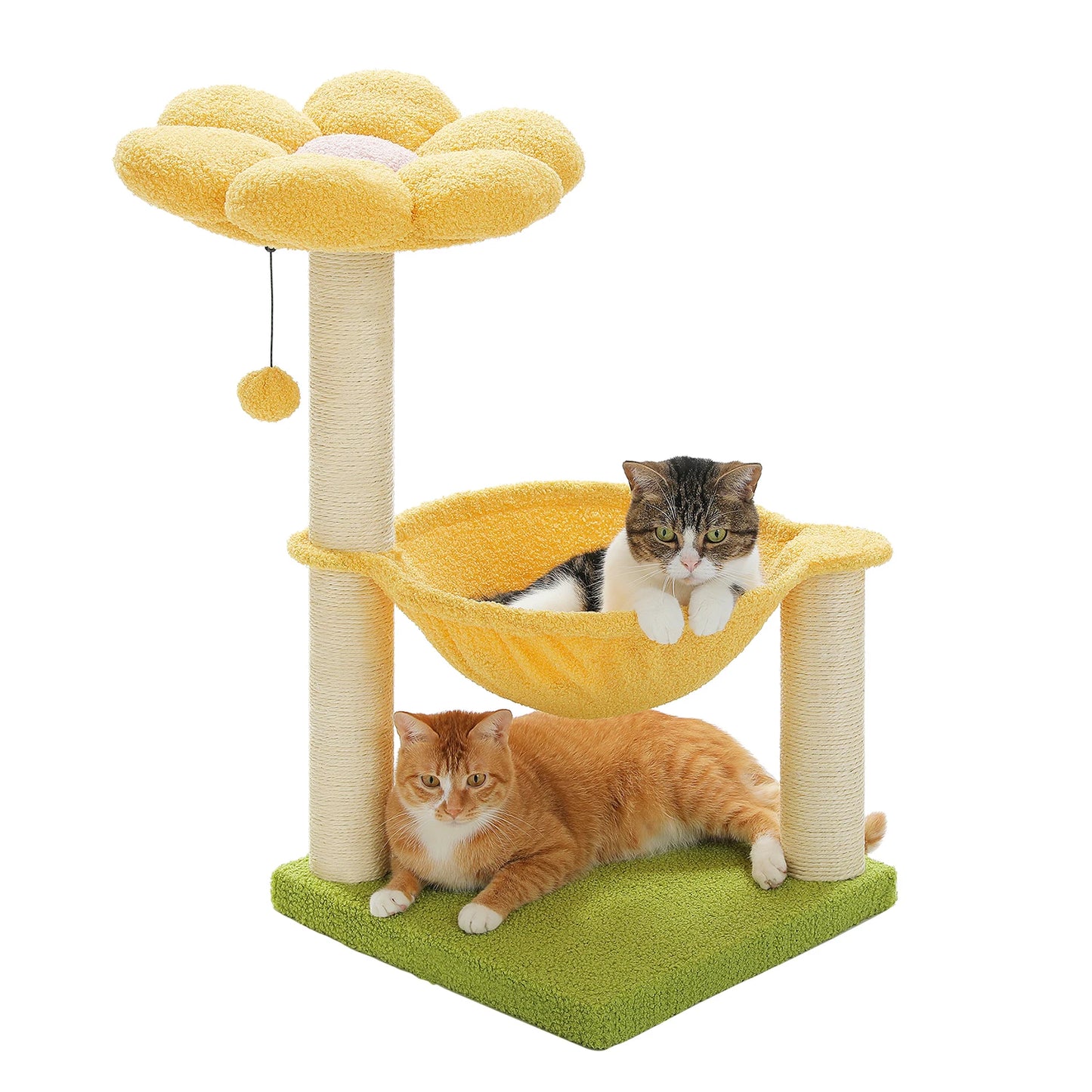 Flower Cat Tree, Hammock, Sisal Scratching Post